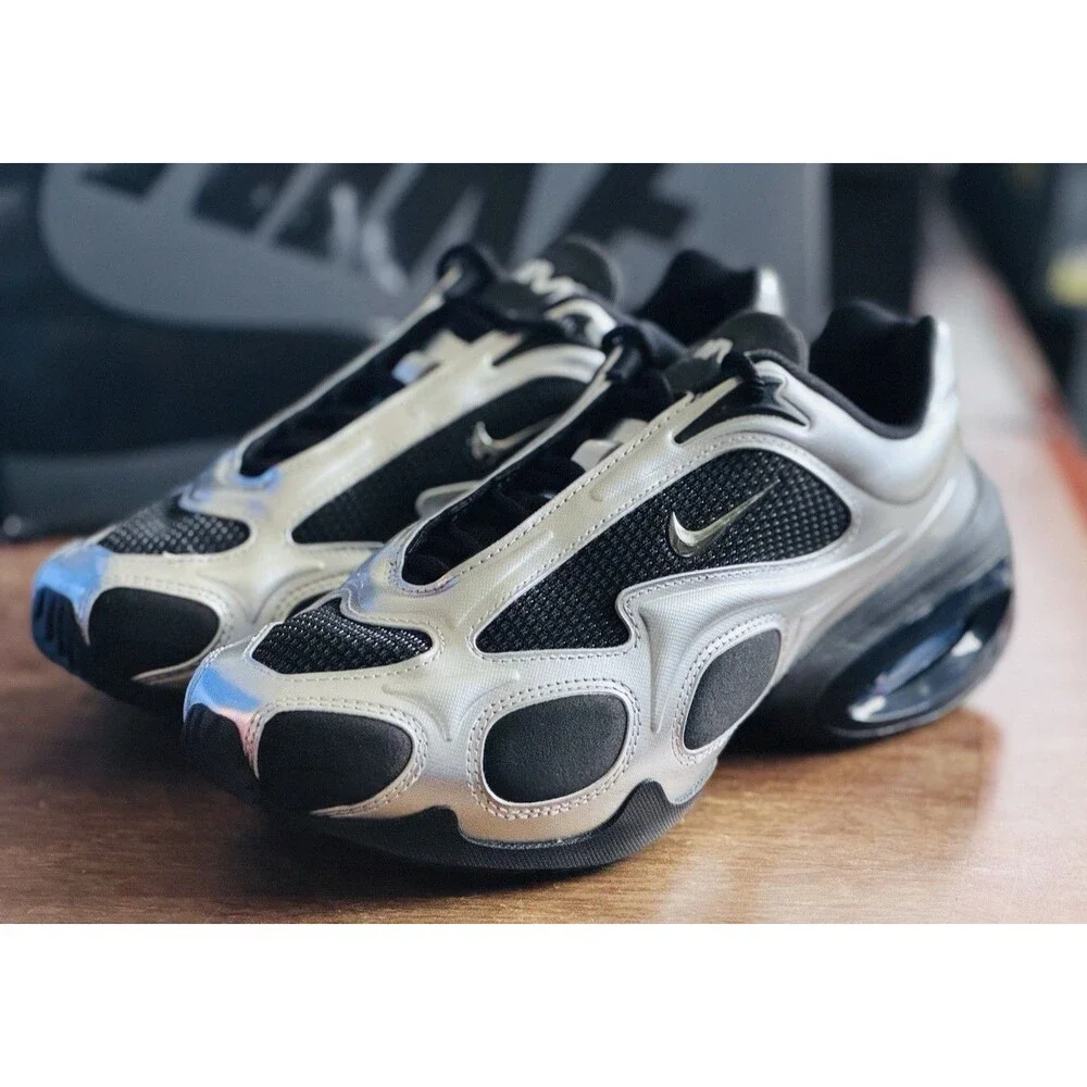 Women’s Size 9 Nike Air Max Muse Black Metallic Silver FV1920-001 NIB